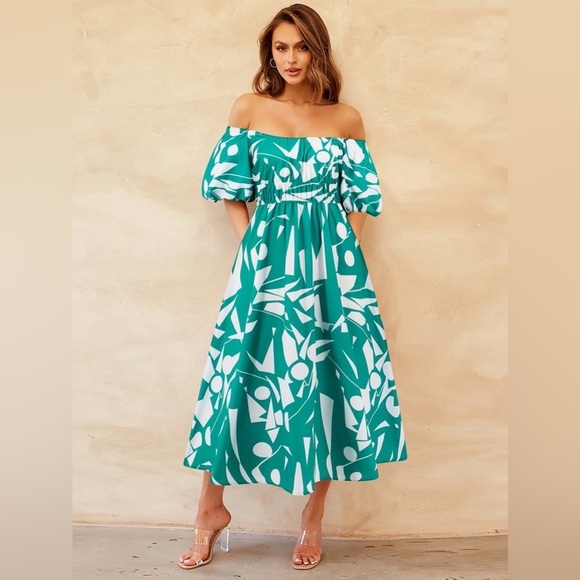 Tropical Hideaway Maxi Floral Off The Shoulder Dress - Picture 1 of 3